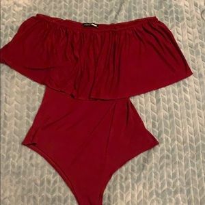 Fashion nova burgundy Happy hour bodysuit